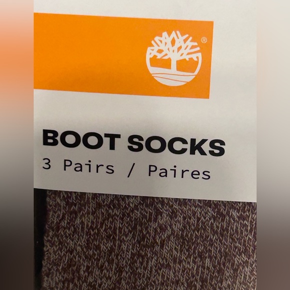 Timberland Womens Boot Socks Size 6.5 - 9.5 Burgundy,off white,Beige 3 Pairs NEW - Picture 2 of 5